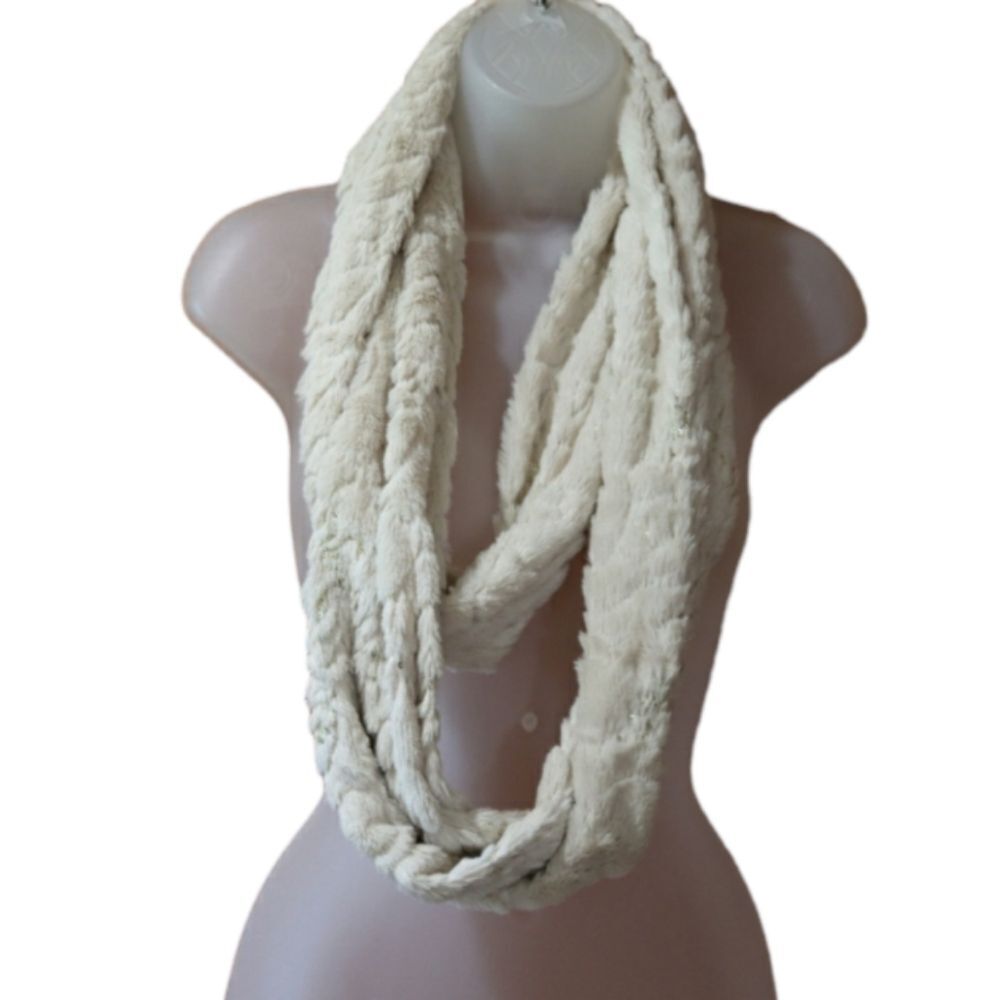 Cejon Fuzzy Sequin Infinity Scarf